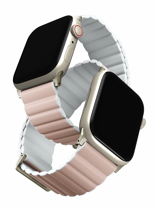 Ремешок Uniq Revix PREMIUM Ed. для Apple Watch 49/45/44/42mm, розовый/белый