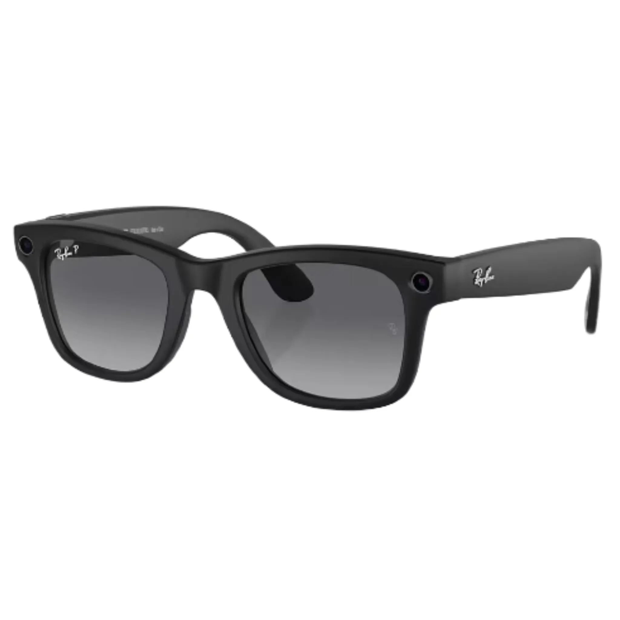 Умные очки RayBan Meta Wayfarer L, матовая черная оправа/линзы графитовый градиент