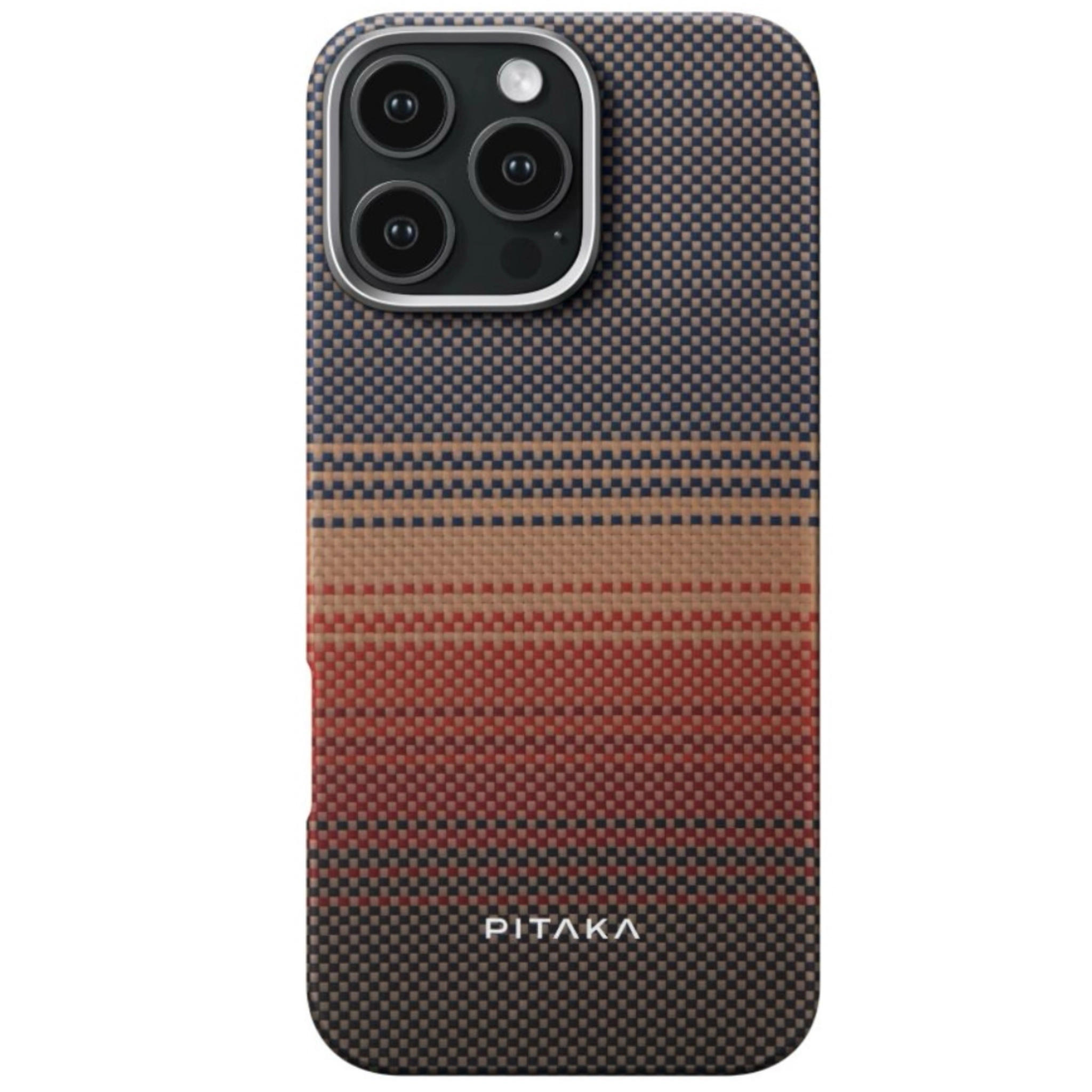 Чехол Pitaka Fusion Weaving MagEZ Case 4 для iPhone 16 Pro, фиолетовый/оранжевый